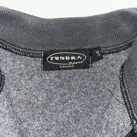 Vintage Tundra Sport Canada Fleece Half-Zip Sweater - Forest & Wolf Embroidery L - Picture 9 of 12